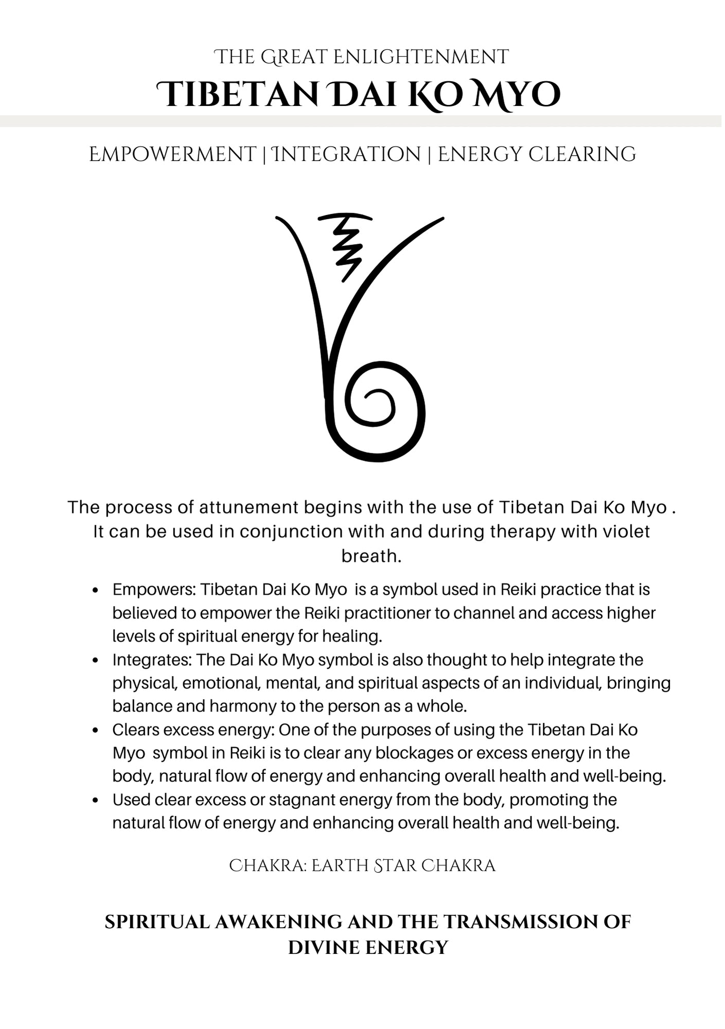 Printable Reiki Symbols โ Cho Ku Rei, Sei Hei Ki, Hon Sha Ze Sho Nen, Dai Ko Myo, and more. Digital download for Reiki energy healing."